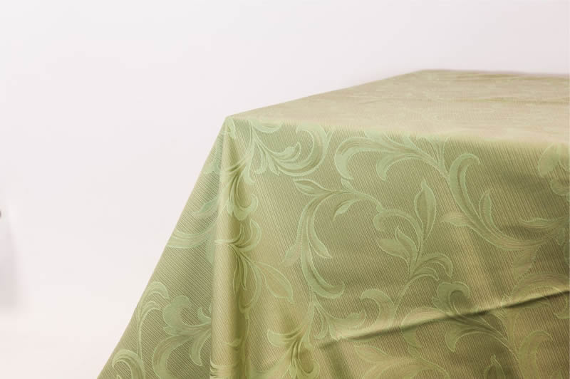 Tovaglia in Fiandra rettangolare 340x240 cm colore Verde Salvia.