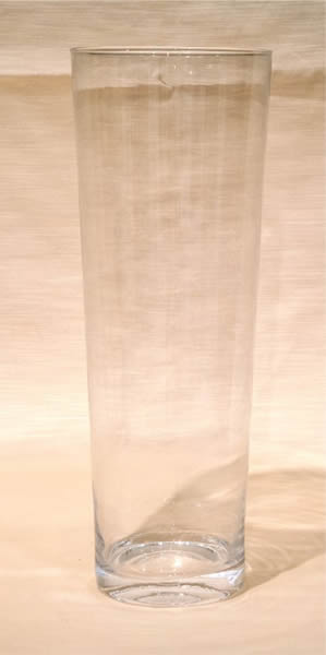 Vaso Conico in vetro bocca 22 cm alto 70 cm.