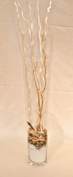 Vaso Conico in vetro bocca 25 cm alto 110 cm.